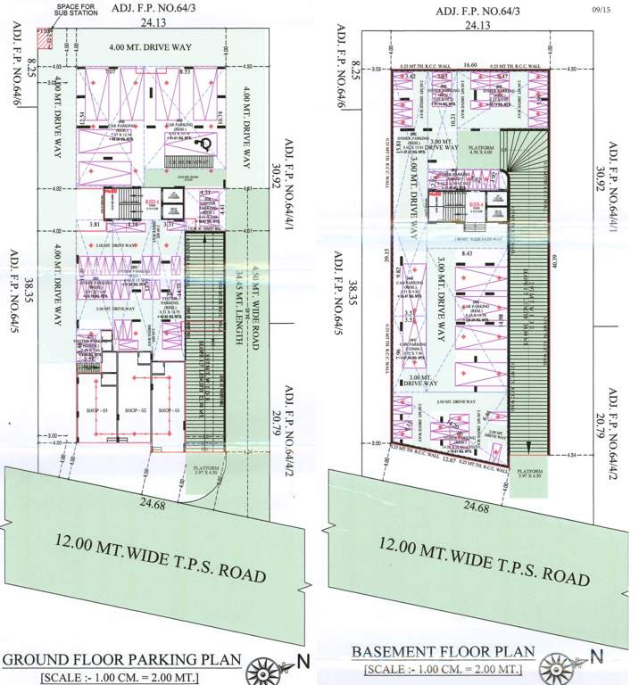 antrix Satvam Antrix Cluster Plan for Basement And ground Floor
