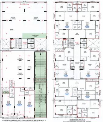  antrix Satvam Antrix Cluster Plan from 1st to 5th Floor