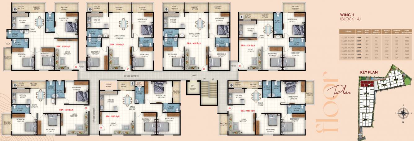  rose woods Wing A Cluster Plan