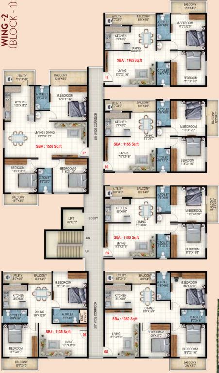  rose woods Wing B Cluster Plan