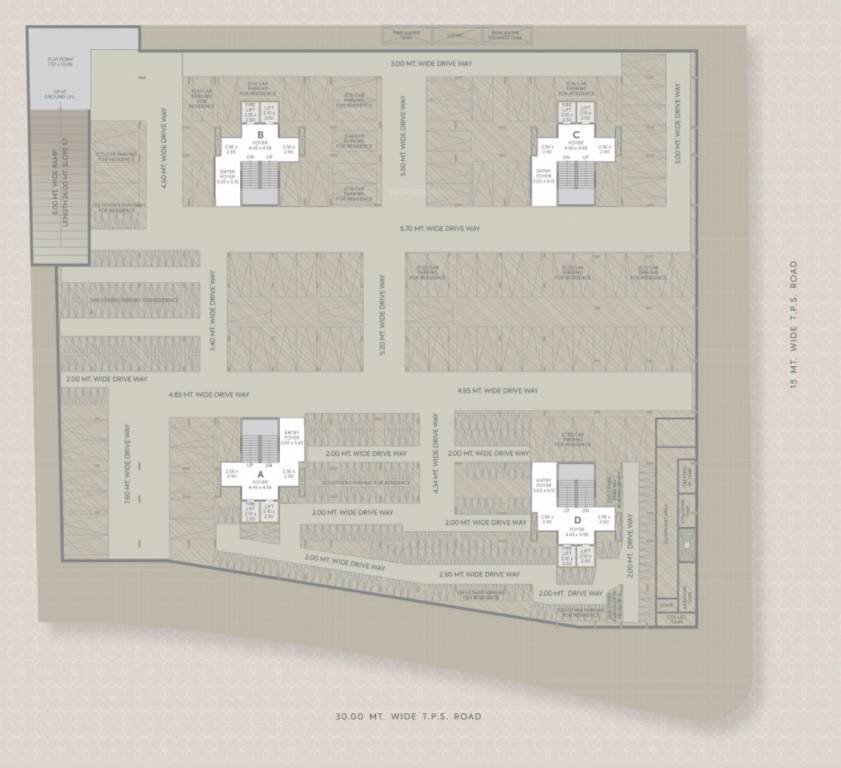  sky elegante Block A, B, C, & D Cluster Plan For Basement