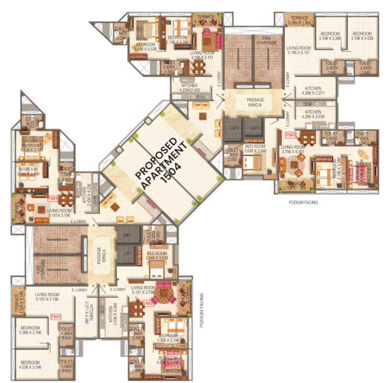  palmspring towers A3 Building Cluster Cluster Plan For 2nd Floor