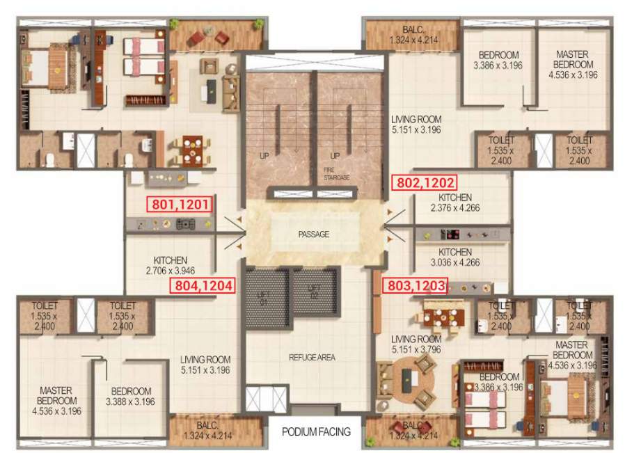  palmspring towers A3 Building Cluster Plan For 3rd, 5th, 7th, 9th, 11th, 13th, 15th Floor
