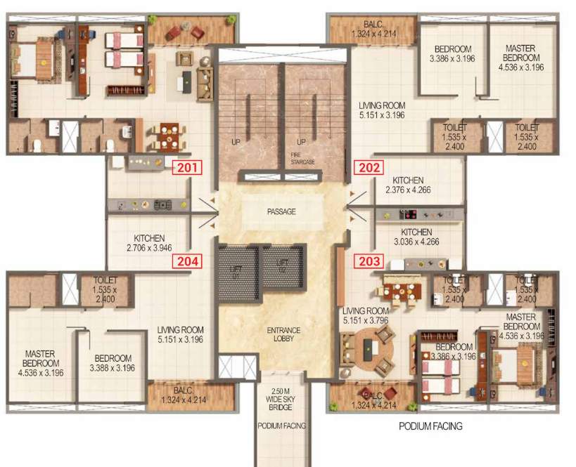  palmspring towers A3 Building Cluster Plan For 8th & 12th Floor