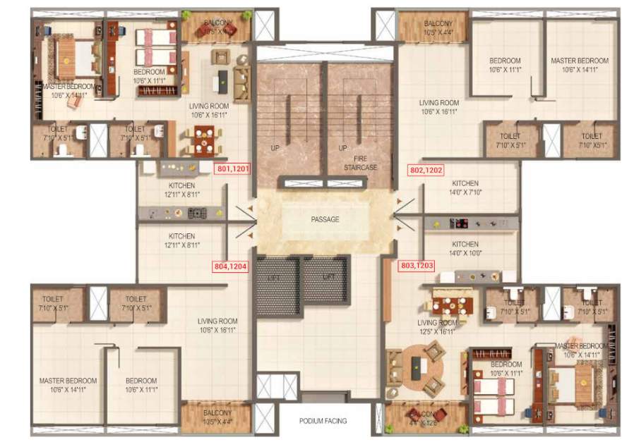  palmspring towers A6 Building Cluster Plan For 2nd Floor