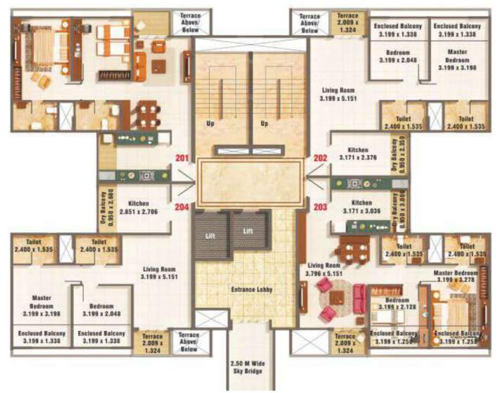  palmspring towers A6 Building Cluster Plan For 3rd, 5th, 7th, 9th, 11th Floor