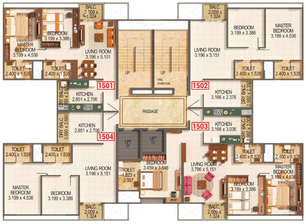  palmspring towers A7 Building Cluster Cluster Plan For 2nd Floor