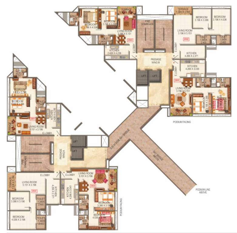  palmspring towers B2 Building Cluster Plan For 5th Floor