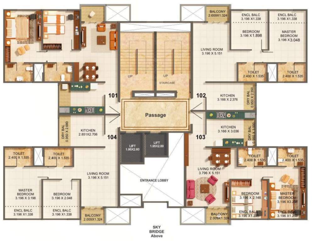  palmspring towers B3 Cluster Plan For 10th & 15th Floor