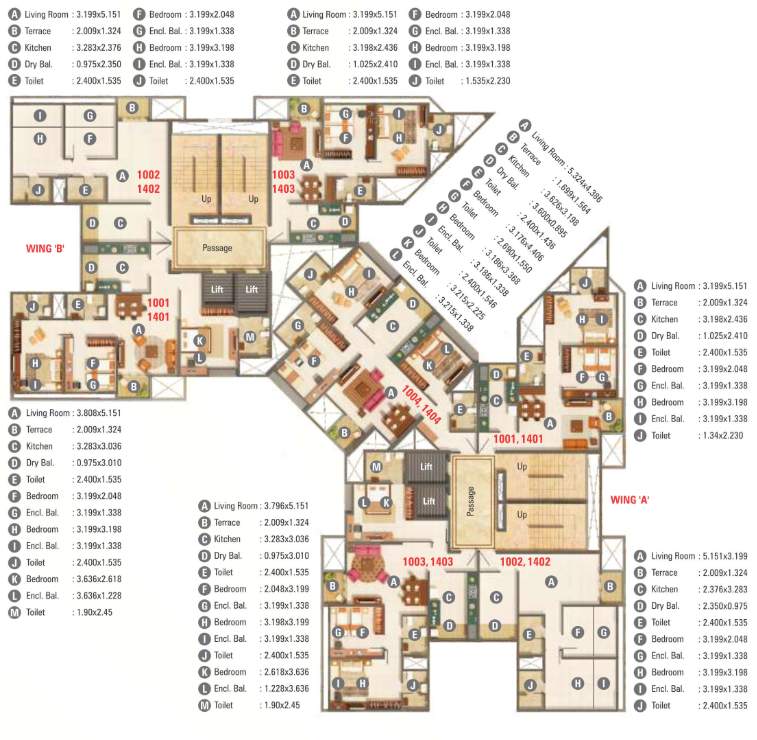  palmspring towers B3 Cluster Plan For 8th & 12th Floor