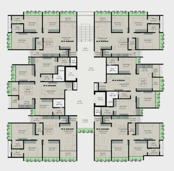  vibrant Veer Vibrant Cluster Plan from 2nd to 5th Floor