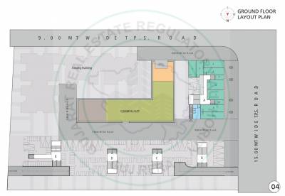  pushpak-2 Block A, B, C, D & E Cluster Plan 1st Ground Floor