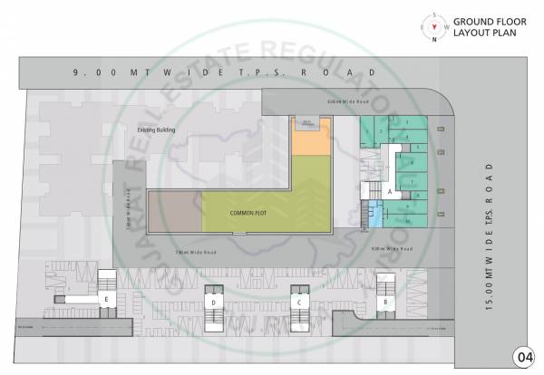  pushpak-2 Block A, B, C, D & E Cluster Plan 1st Ground Floor