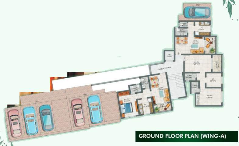  shree anandi imperial Wing A Cluster Plan For Ground Floor
