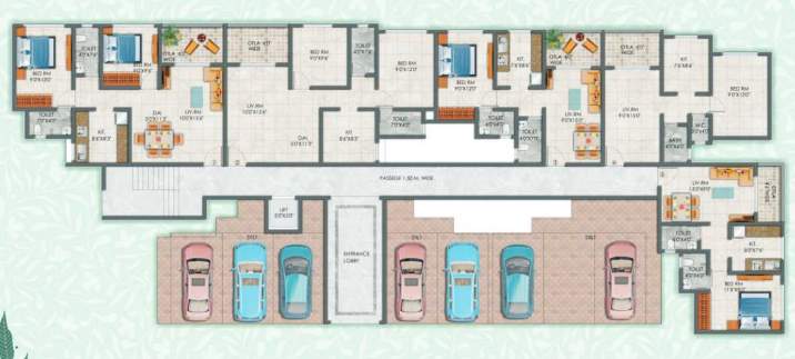  shree anandi imperial Wing B Cluster Plan For Ground Floor