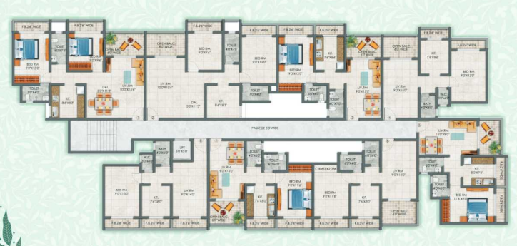  shree-anandi-imperial Wing B Cluster Plan From 1st To 7th Floor