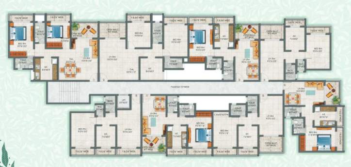  shree anandi imperial Wing B Cluster Plan From 1st To 7th Floor
