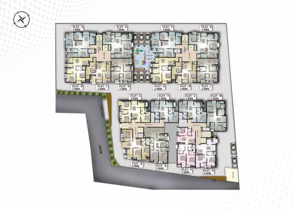  serenity Block 1 And 2 Cluster Plan for Typical Floor