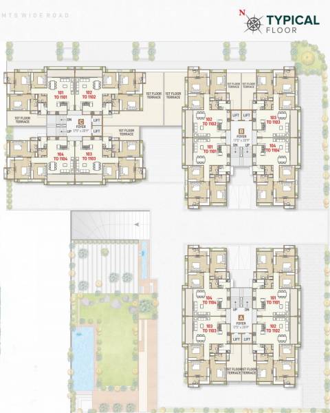 A, B, C Cluster Plan landmark A, B, C Cluster Plan