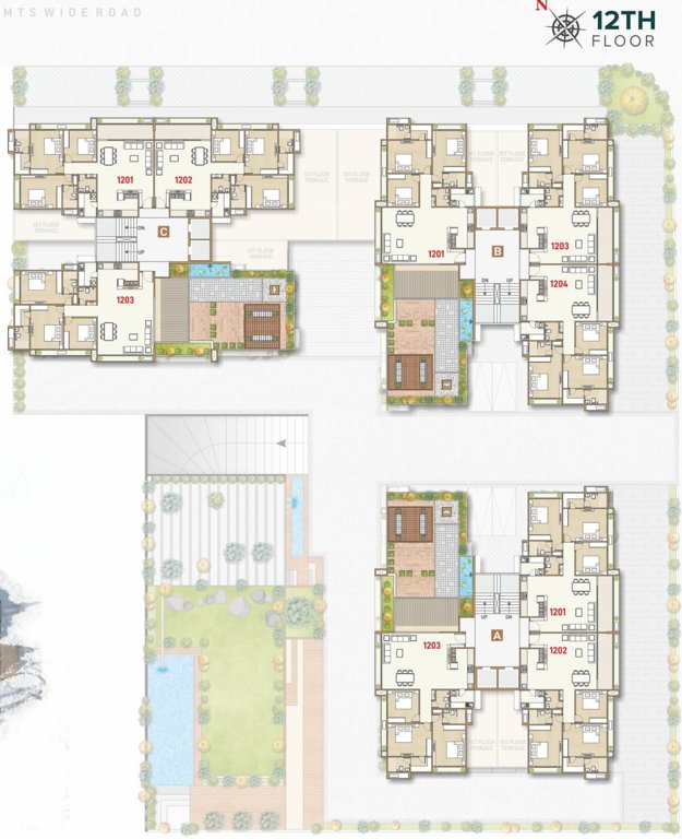  landmark A, B, C Cluster Plan