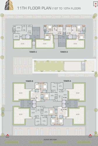  shivam-highview Block A, Block B, Block C And Block D  Cluster Plan for 11th Floor