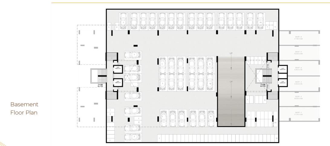  antarang Wing A,B Cluster Plan For Basement Plan