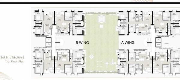  antarang Wing A & B Cluster Plan for Odd Floor