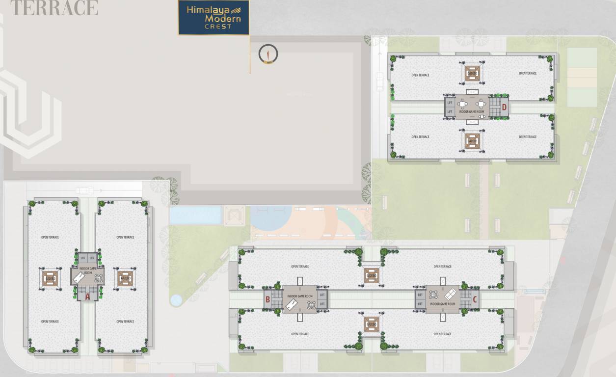  modern crest A To D Terrace Cluster Plan