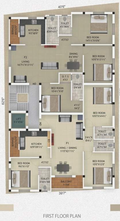  sai kruba flats Sai Kruba Flats Cluster Plan for 1st Floor