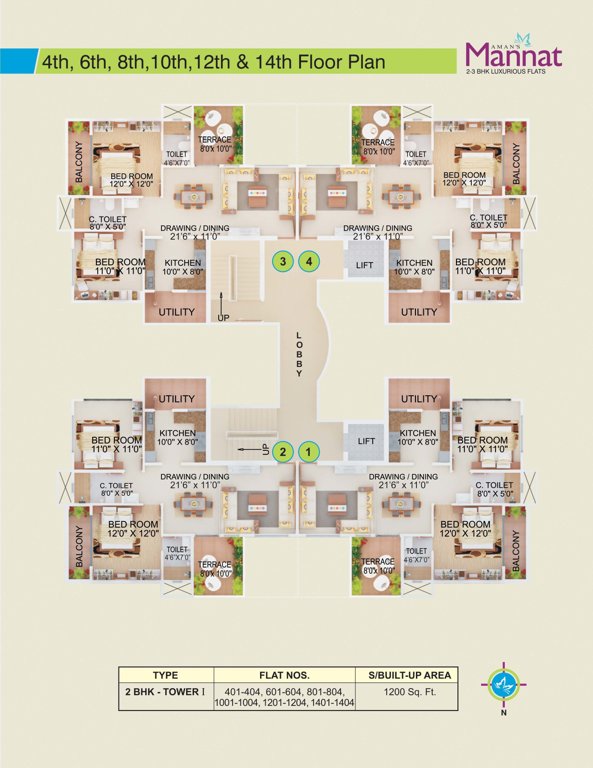 amans mannat block c1 Block C 1 Cluster Plan from 4th, 6th, 8th, 10th, 12th, 14th Floor