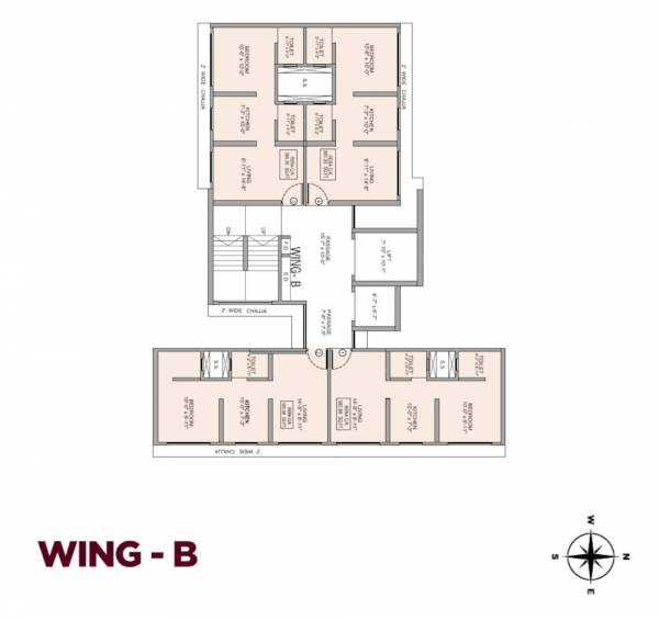  meadows Wing B Cluster Plan For Typical Floor