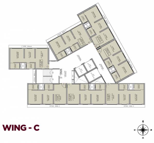 meadows Wing C Cluster Plan For Typical Floor
