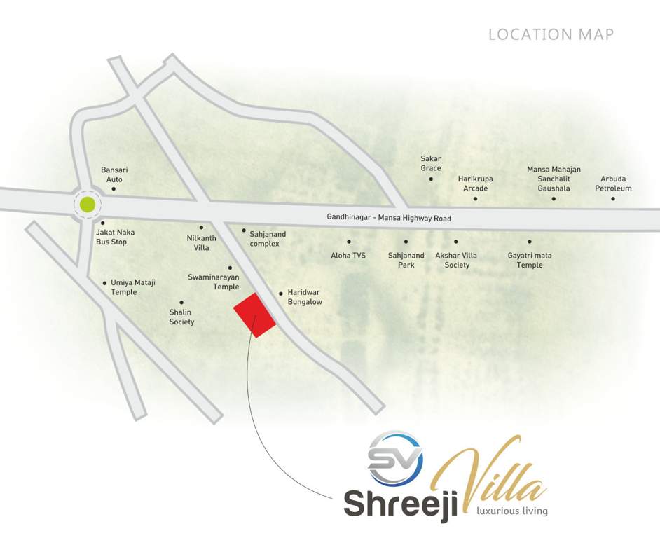  shreeji villa Location Plan
