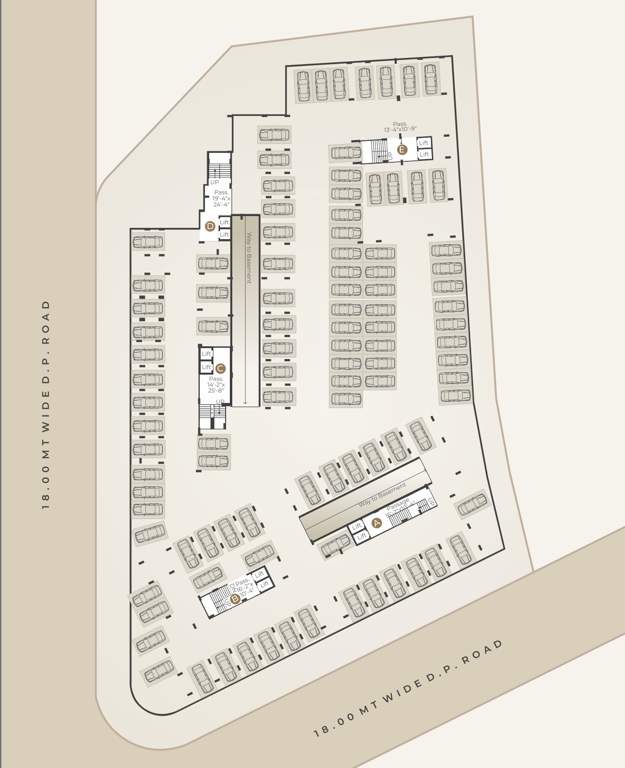  icon Block A,B,C,D And E Cluster Plan For Basement 