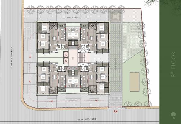  samvar-2 Rajshree Samvar 2 Cluster Plan for 8th Floor