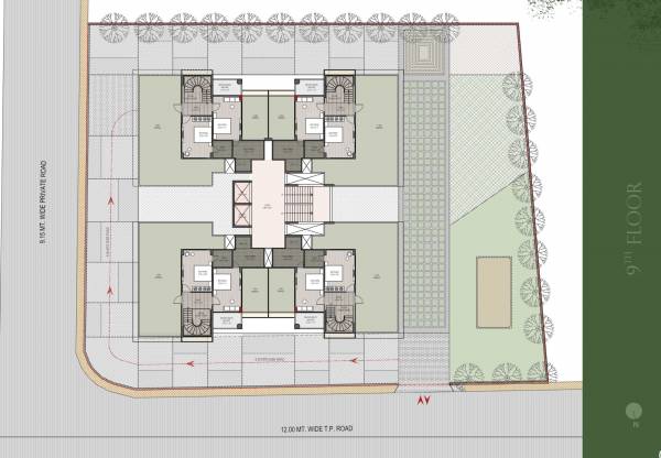  samvar-2 Rajshree Samvar 2 Cluster Plan for 9th Floor