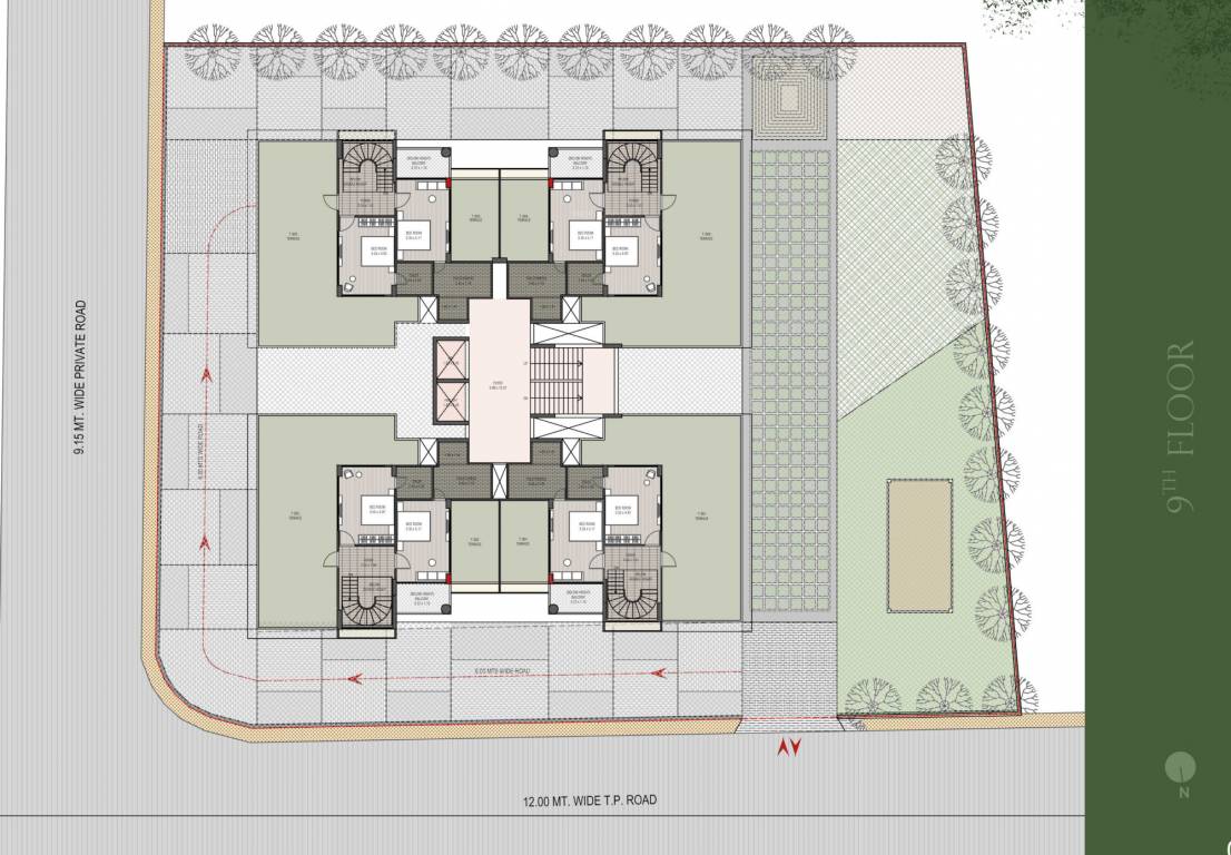  samvar 2 Rajshree Samvar 2 Cluster Plan for 9th Floor