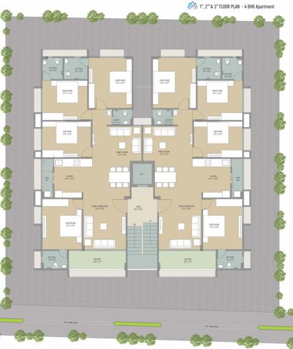  serene-festival Serene Festival Cluster Plan From 1st To 3rd Floor