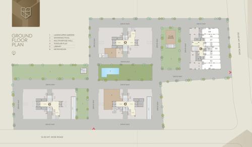  riviera-prestige Block A, Block B, Block C, Block D Cluster Plan for ground Floor