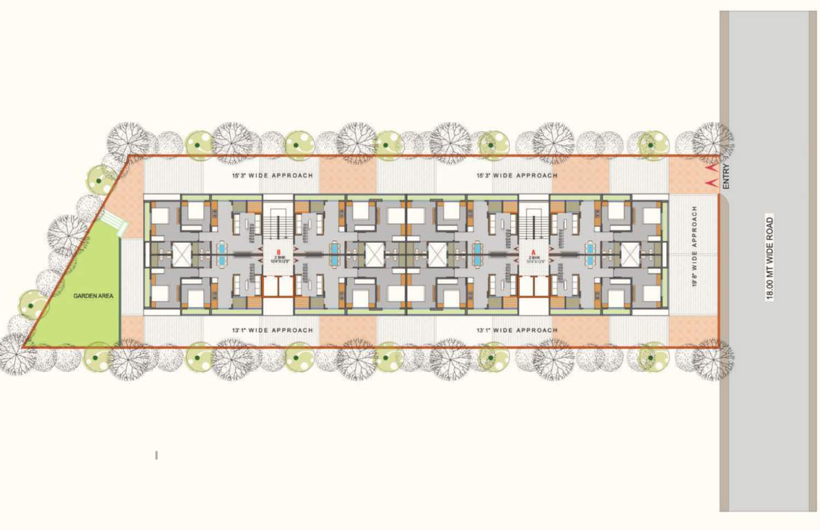  sankalp residency Block A And B Cluster Plan From 1st To 7th Floor