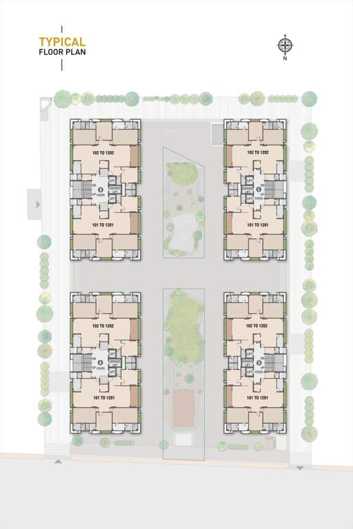  luxuria Block A To D Cluster Plan for Typical Floor