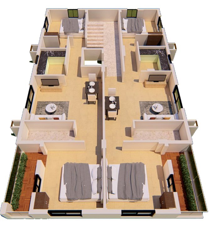  kamini cooperative Kamini Cooperative Cluster Plan 3d Typical Floor Plan