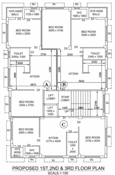  boral Boral Cluster Plan from 1st to 3rd Floor
