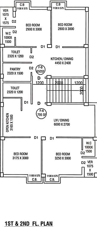  rajlakshmi sreekunja Rajlakshmi Sreekunja Cluster Plan From 1st To 2nd Floor