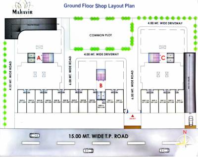  mahavir-status Block A & B & C Ground Floor  Cluster Plan