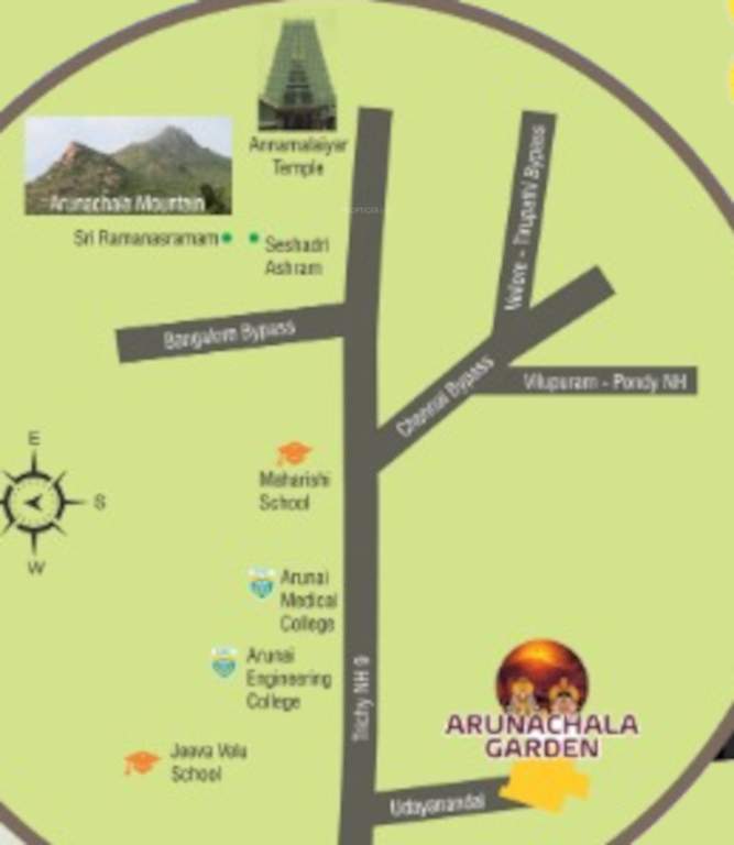  arunachala garden Location Plan