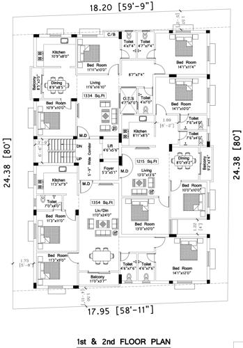  gokulam Sankar Gokulam Cluster Plan From 1st To 2nd Floor