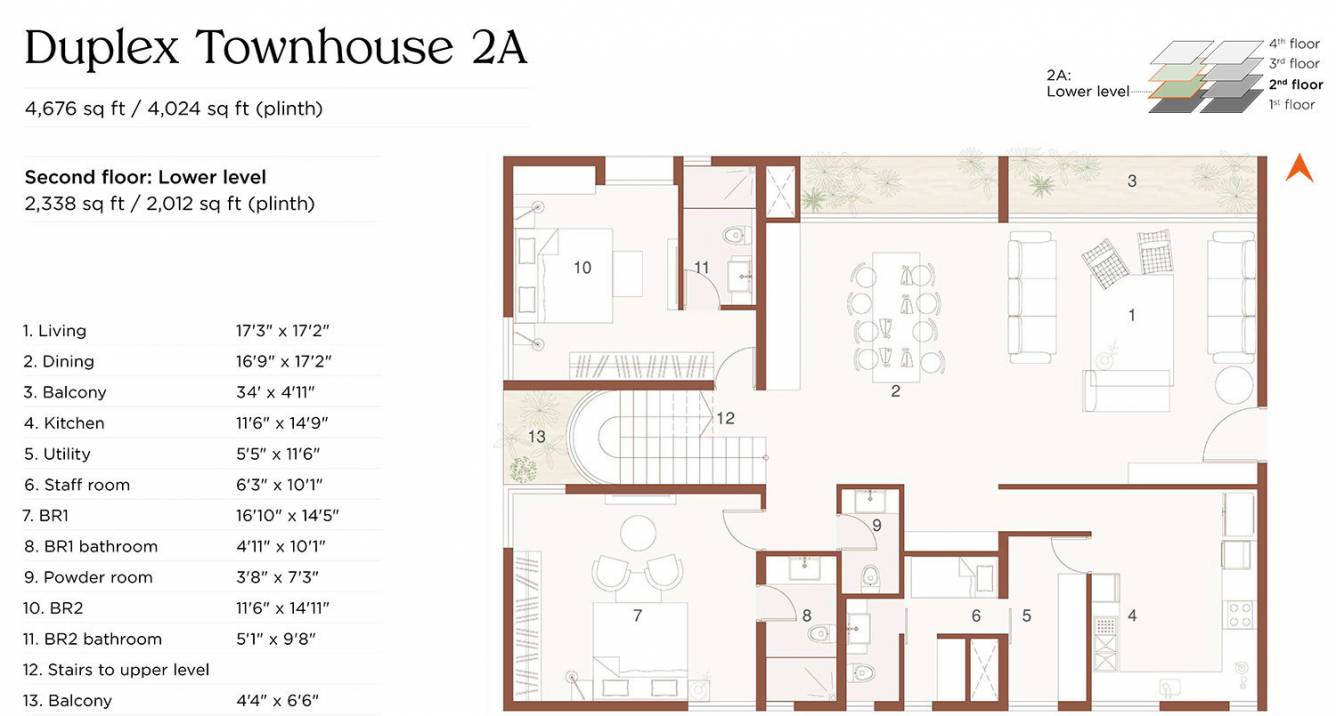  bilva tree Bilva Tree Duplex Townhouse 2A Cluster Plan For 2nd Floor