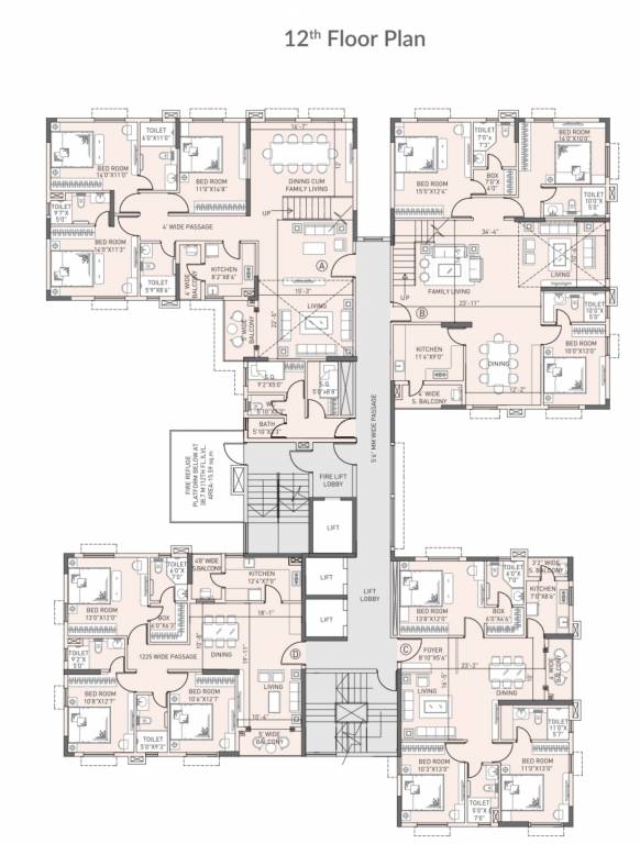 inara Inara Cluster Plan for 12th Floor