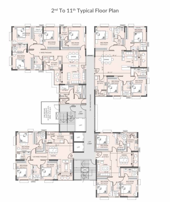 inara Inara Cluster Plan from 2nd to 11th Floor